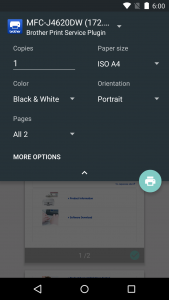 اسکرین شات 4 برنامه Brother Print Service Plugin