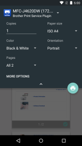 اسکرین شات 4 برنامه Brother Print Service Plugin
