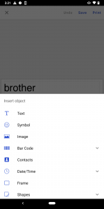 اسکرین شات برنامه Brother iPrint&Label 4