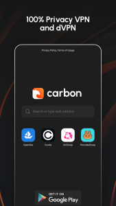 اسکرین شات برنامه Carbon: Super Fast Browser 2