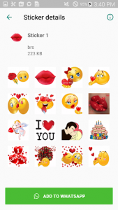 اسکرین شات برنامه Love Stickers For WhatsApp 3