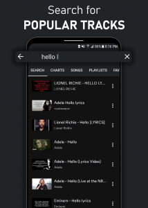 اسکرین شات برنامه Online Music Player 3