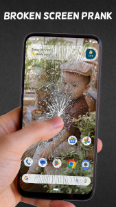 اسکرین شات 2 برنامه Broken Screen 4K Funny Pranks