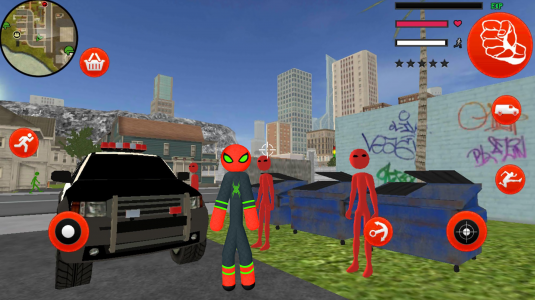 اسکرین شات بازی Stickman Spider Rope Hero Gangstar Crime 6
