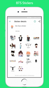 اسکرین شات برنامه WAStickerApps -BTS kpop Stickers for Whatsapp 6