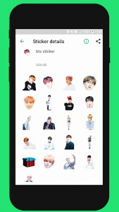 اسکرین شات برنامه WAStickerApps -BTS kpop Stickers for Whatsapp 2