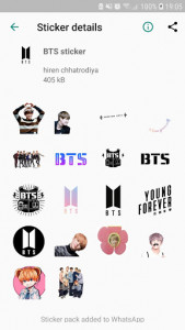 اسکرین شات برنامه WAStickerApps -BTS kpop Stickers for Whatsapp 3