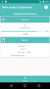 اسکرین شات 4 برنامه M4A Audio Compressor