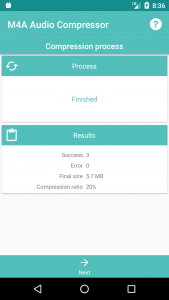 اسکرین شات 5 برنامه M4A Audio Compressor