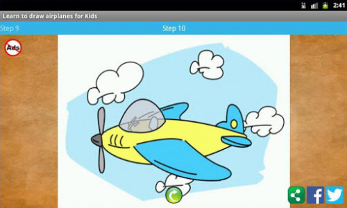 اسکرین شات برنامه Learn to draw planes for Kids 6