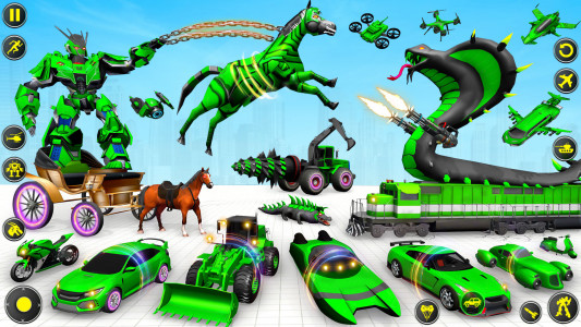 اسکرین شات برنامه Horse Robot: Car Robot Games 2