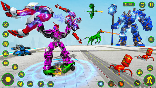 اسکرین شات 4 برنامه Horse Robot: Car Robot Games