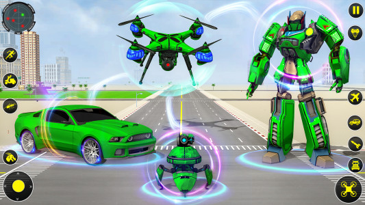 اسکرین شات برنامه Drone Robot Car Game 3D 8