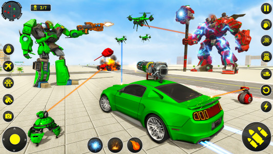 اسکرین شات برنامه Drone Robot Car Game 3D 4