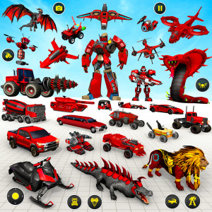 اسکرین شات 1 برنامه Drone Robot Car Game 3D