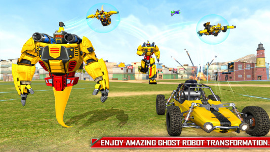 اسکرین شات برنامه Flying Robot Car Game 4