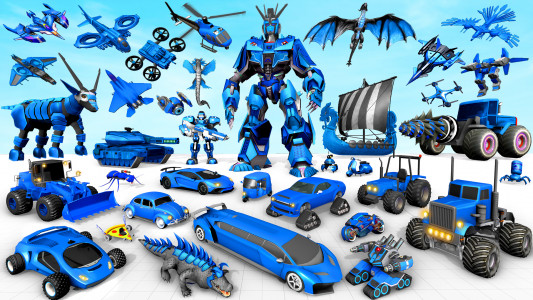 اسکرین شات 3 برنامه Robot Car Transformation Games