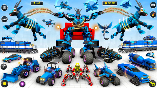اسکرین شات 2 برنامه Robot Car Transformation Games