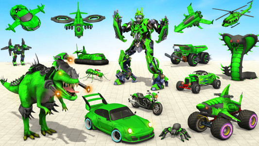اسکرین شات برنامه Heli Robot Car Game:Robot Game 1