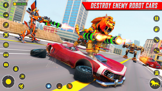 اسکرین شات برنامه Lion Robot Car Game:Robot Game 5