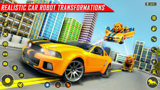 اسکرین شات برنامه Lion Robot Car Game:Robot Game 4