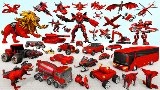 اسکرین شات برنامه Lion Robot Car Game:Robot Game 2
