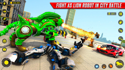 اسکرین شات برنامه Lion Robot Car Game:Robot Game 8