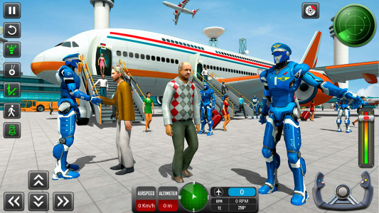 اسکرین شات برنامه Robot Pilot Airplane Games 3D 1