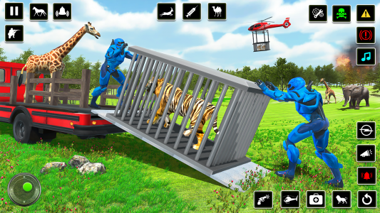 اسکرین شات برنامه Police Robot Animal Rescue 3D 1