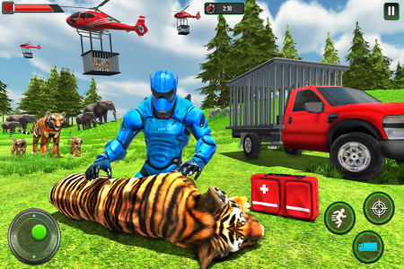 اسکرین شات برنامه Police Robot Animal Rescue 3D 1