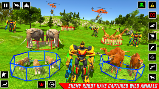 اسکرین شات 5 برنامه Police Robot Animal Rescue 3D