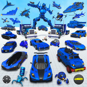 اسکرین شات 1 برنامه Robot Car Transformation Games