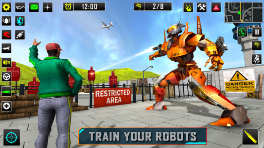 اسکرین شات 2 برنامه Robot Car Transformation Games