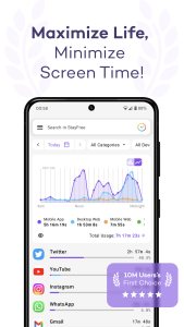 اسکرین شات 1 برنامه StayFree - Screen Time