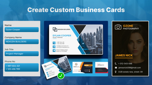 اسکرین شات 3 برنامه Business Card Maker & Creator