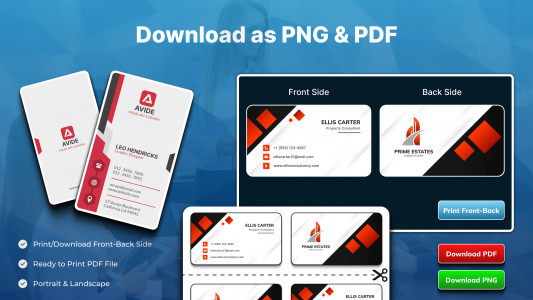 اسکرین شات 7 برنامه Business Card Maker & Creator