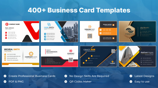 اسکرین شات 1 برنامه Business Card Maker & Creator