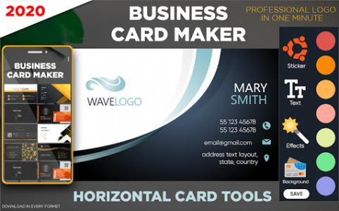 اسکرین شات برنامه Business Card Maker: Visiting Card Maker 2020 3