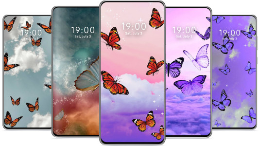 اسکرین شات 5 برنامه Butterfly Wallpaper