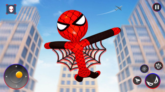 اسکرین شات بازی Spider Stickman Rope: Hero Man 1