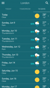 اسکرین شات برنامه Weather 3