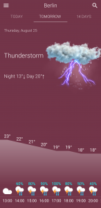 اسکرین شات برنامه Weather 3