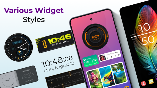 اسکرین شات 1 برنامه Android Clock Widgets