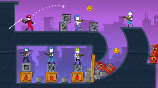 اسکرین شات 1 بازی The Gunner: Stick Gun Game