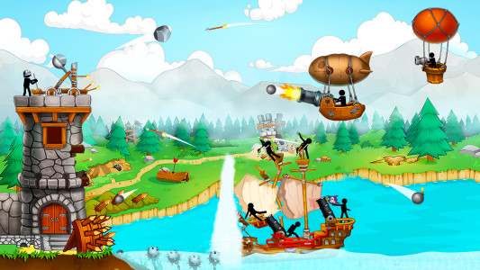 اسکرین شات 1 بازی The Catapult: Stickman Pirates