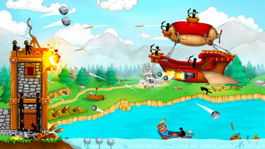 اسکرین شات بازی The Catapult: Stickman Pirates 2