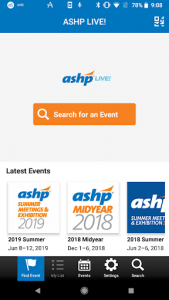 اسکرین شات برنامه ASHP LIVE! 1