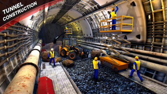 اسکرین شات بازی Uphill Tunnel Excavator Game 1