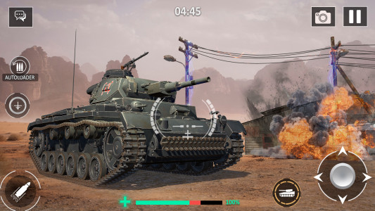 اسکرین شات 1 برنامه Battle of War Games: Tank Game