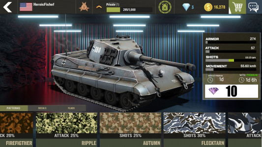 اسکرین شات 4 برنامه Battle of War Games: Tank Game